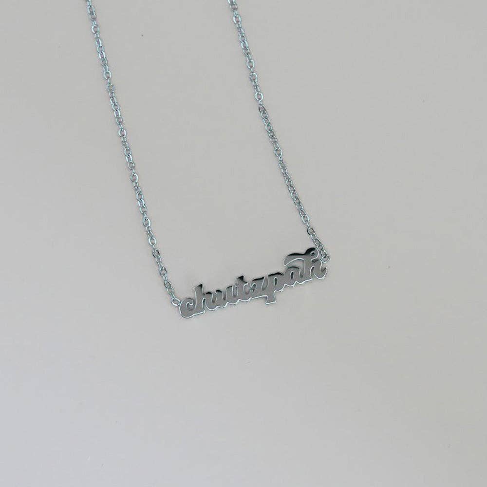 Chutzpah Yiddish Necklace