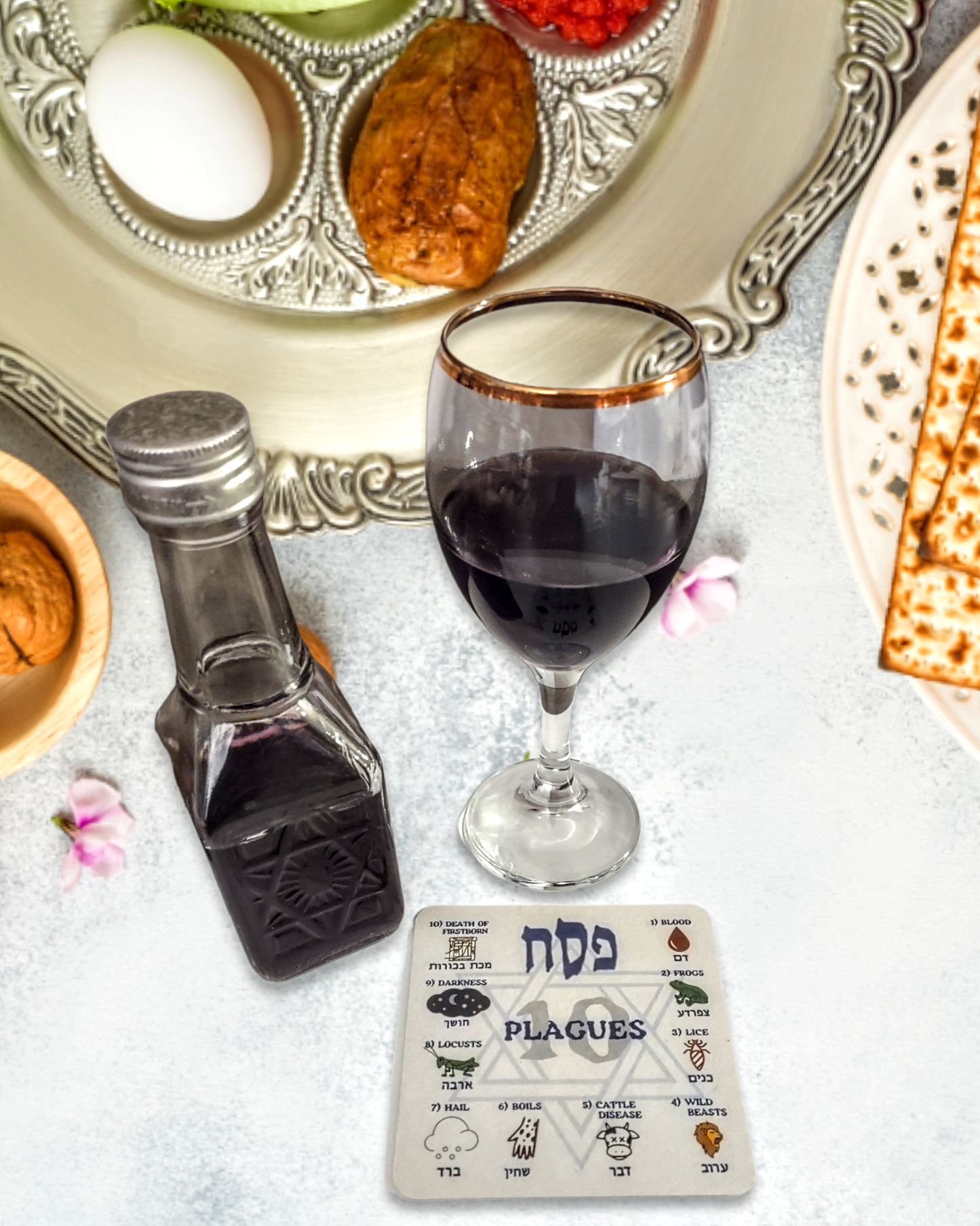 10 Plague Passover Coasters