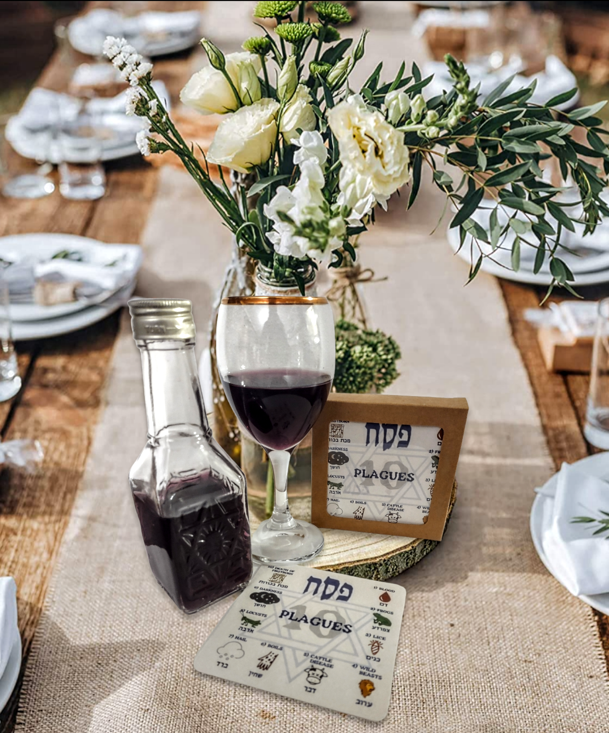 10 Plague Passover Coasters