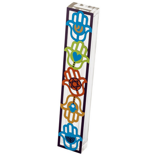 Acrylic Hamsa Mezuzah