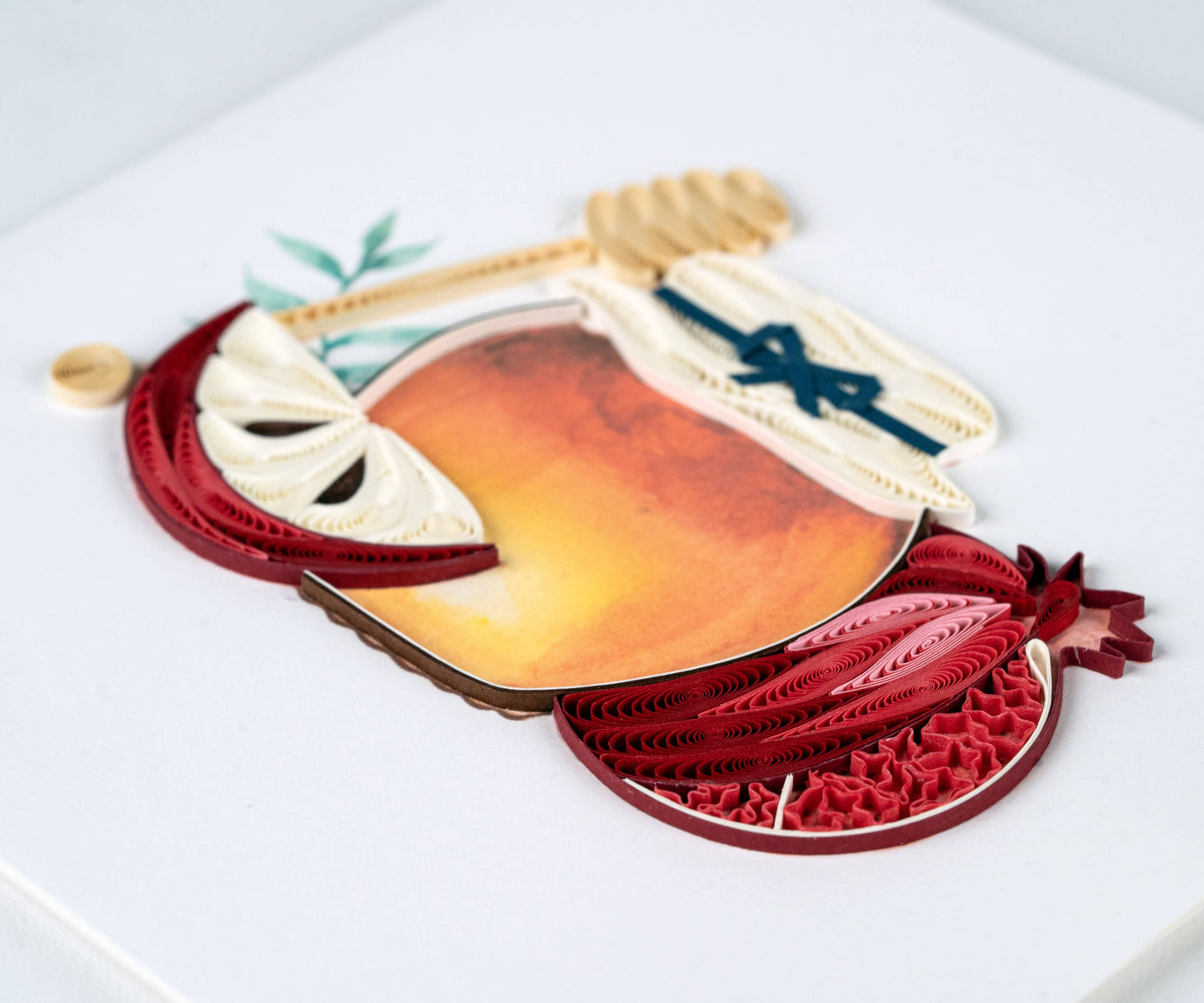 Quilled Rosh Hashanah Greeting Card
