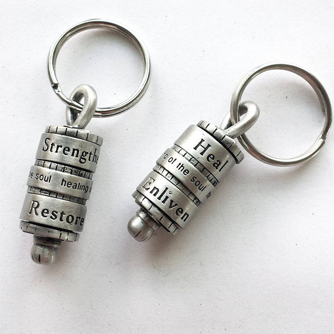 Healing Prayer Wheel Keychain