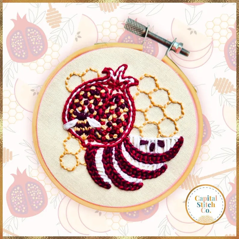 Rosh Hashanah Pomegranate Embroidery Kit