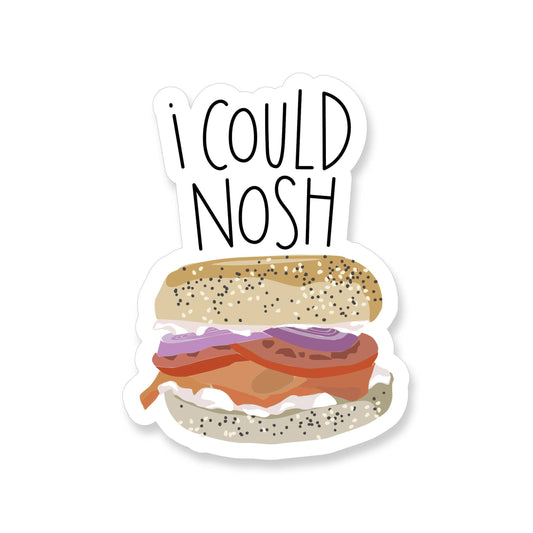 I Could Nosh - Bagel & Lox Vinyl Sticker