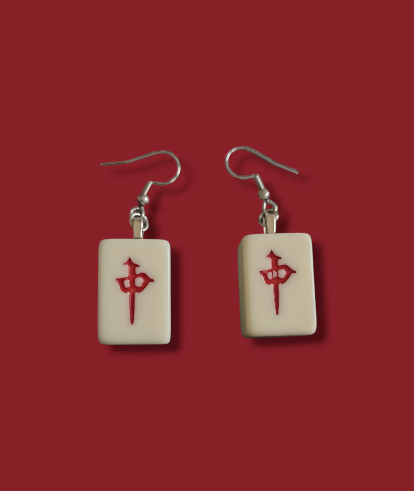 Mini Mahjong Mah Jong Earrings