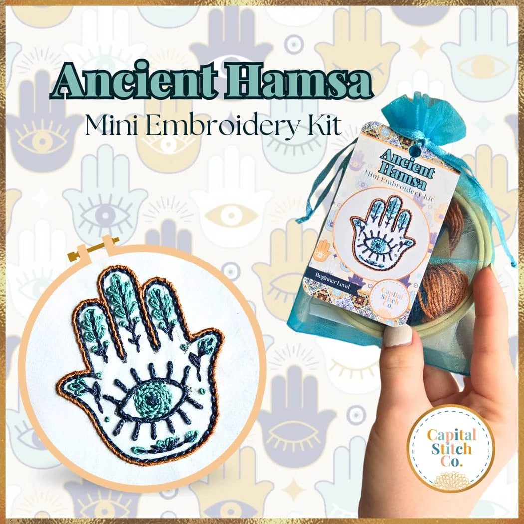 Hamsa Embroidery Kit
