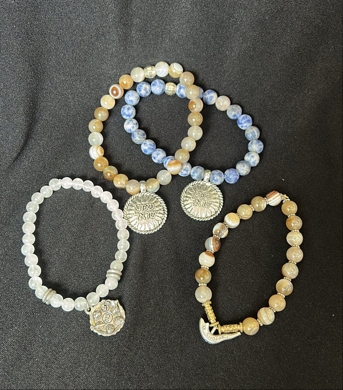 Jewish Gemstone Bead Bracelets