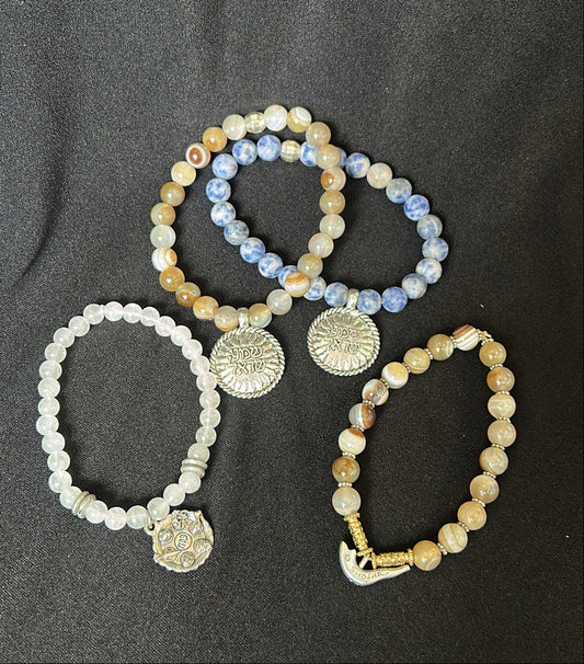 Jewish Gemstone Bead Bracelets