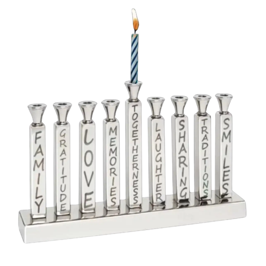 Silver Candelabra Menorah