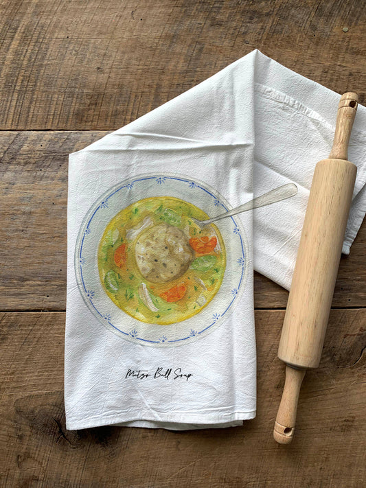 Matzo Ball Soup Kosher Style Deli Flour Sack Towel