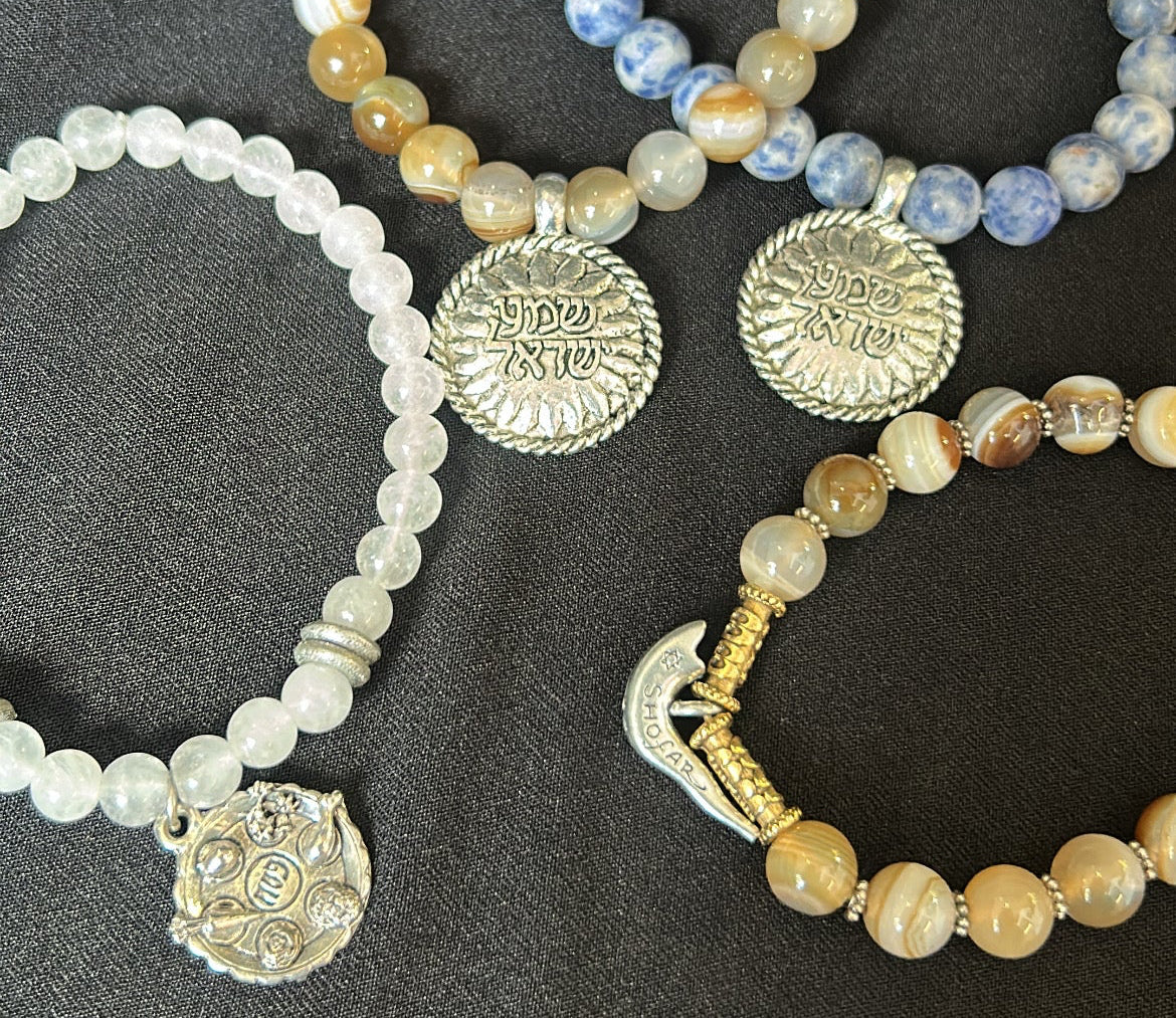 Jewish Gemstone Bead Bracelets