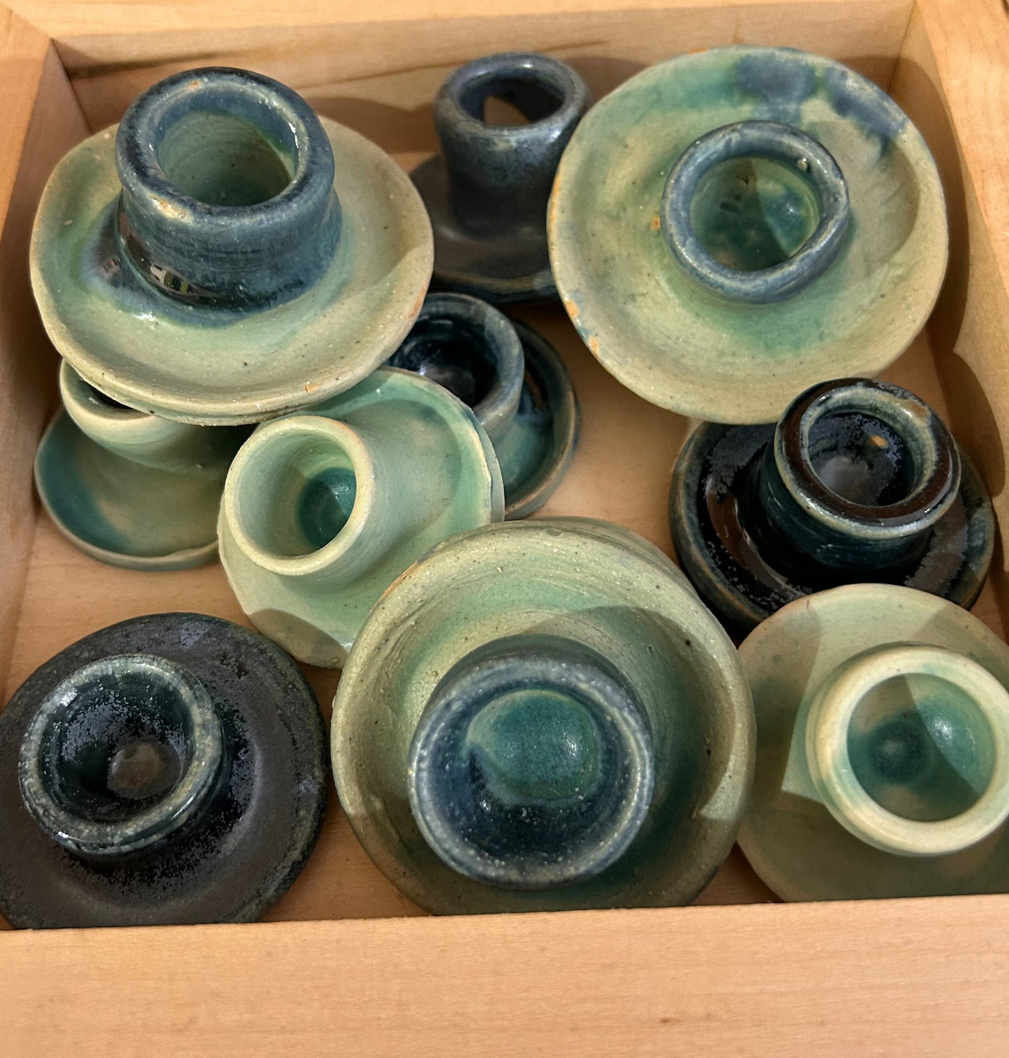 Ceramic Hand-Glazed Candle Holders