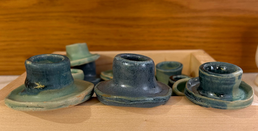 Ceramic Hand-Glazed Candle Holders