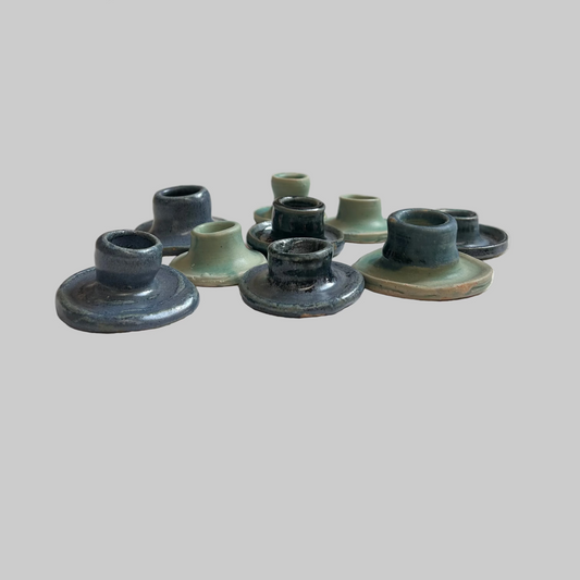 Ceramic Hand-Glazed Candle Holders