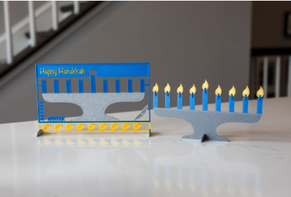 Michael's Pop Prints Pop-out Menorah Hanukkah Card