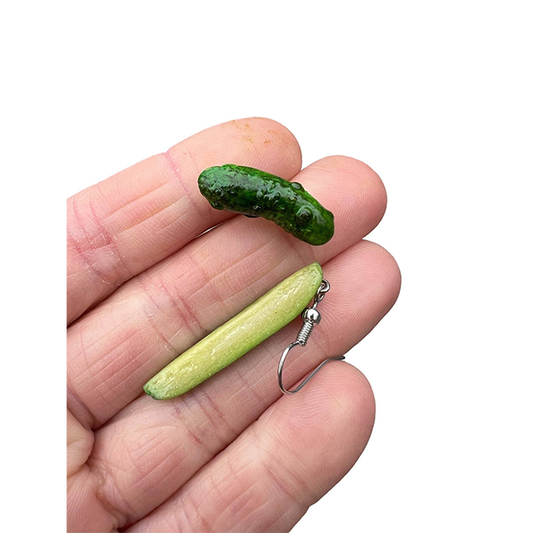 Pickle Earrings, Vegetable Earrings, Food Jewelry