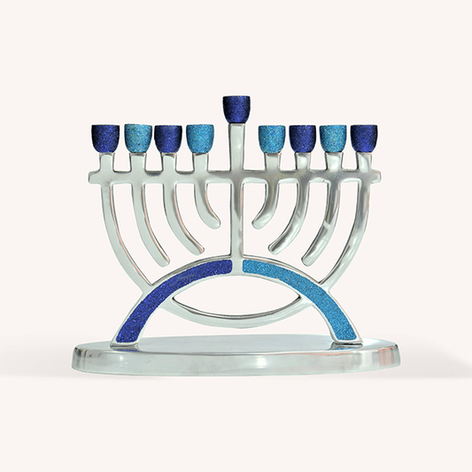 Blue Classic Menorah