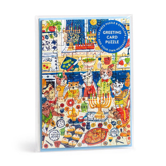 Happy Hanukcats Greeting Card Puzzle