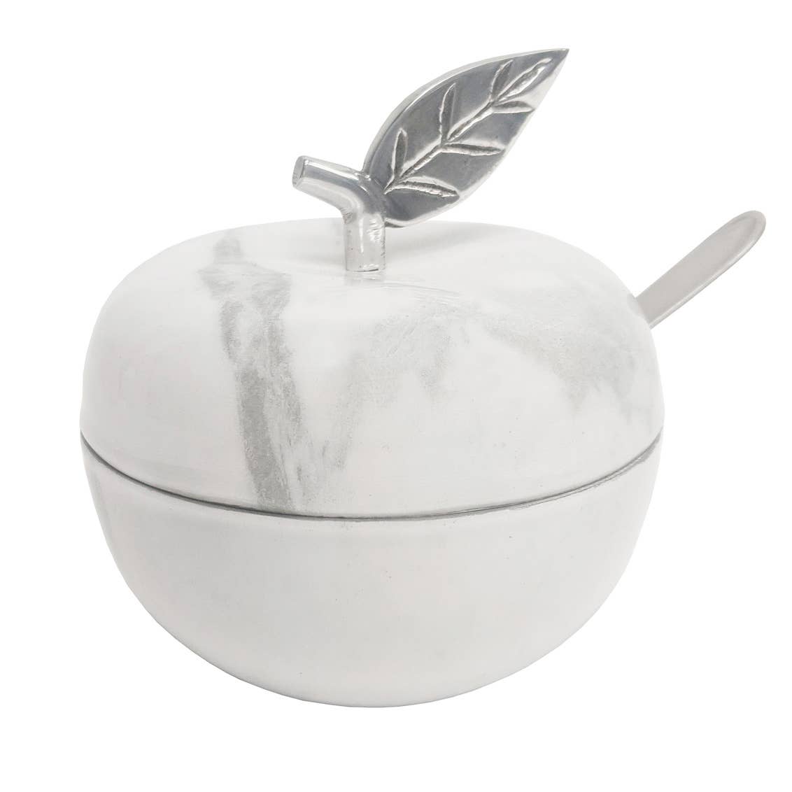 White Marble Apple Jam / Honey Jar
