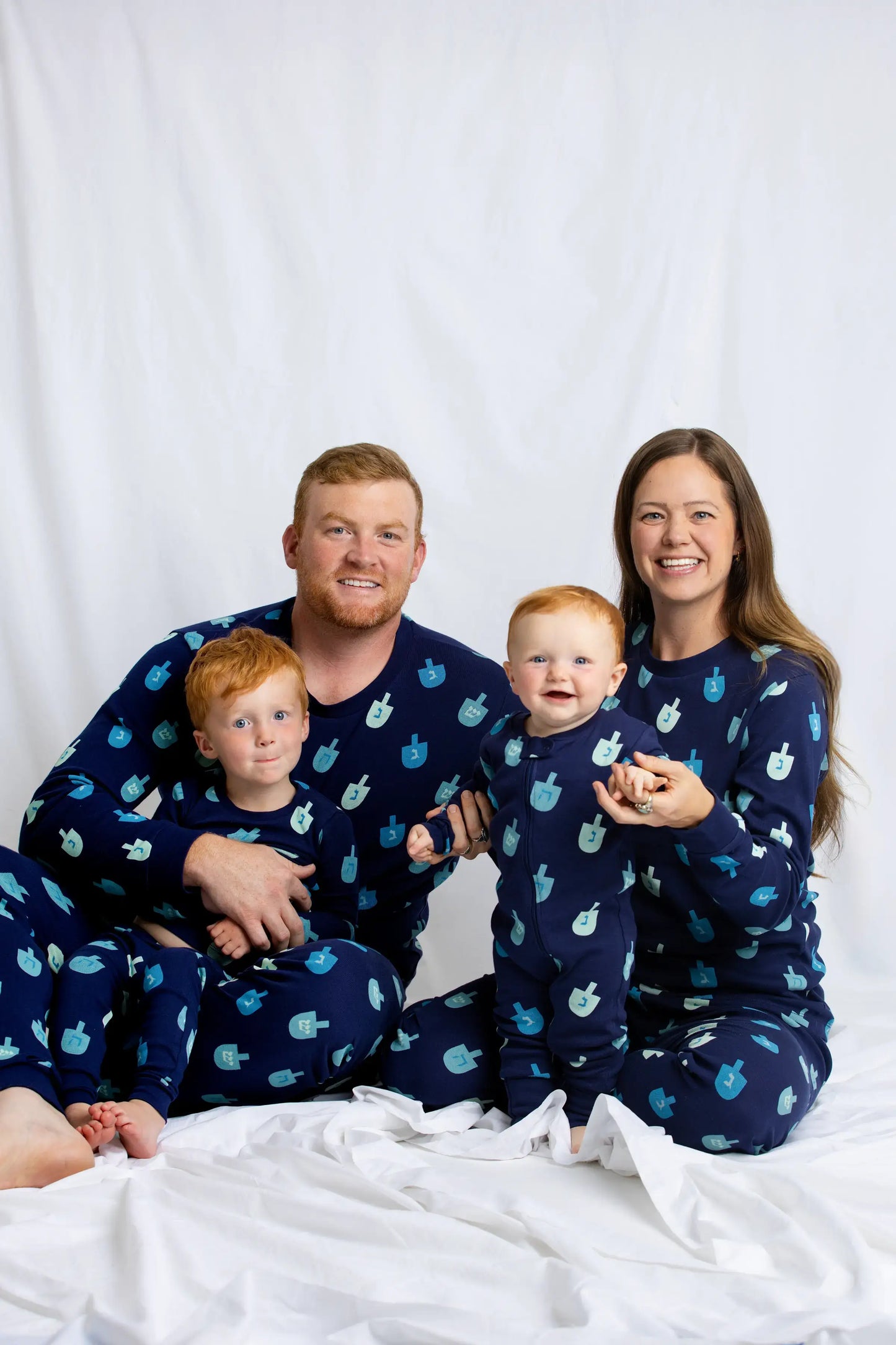 Hanukkah Dreidels Holiday One-Piece Baby Pajamas