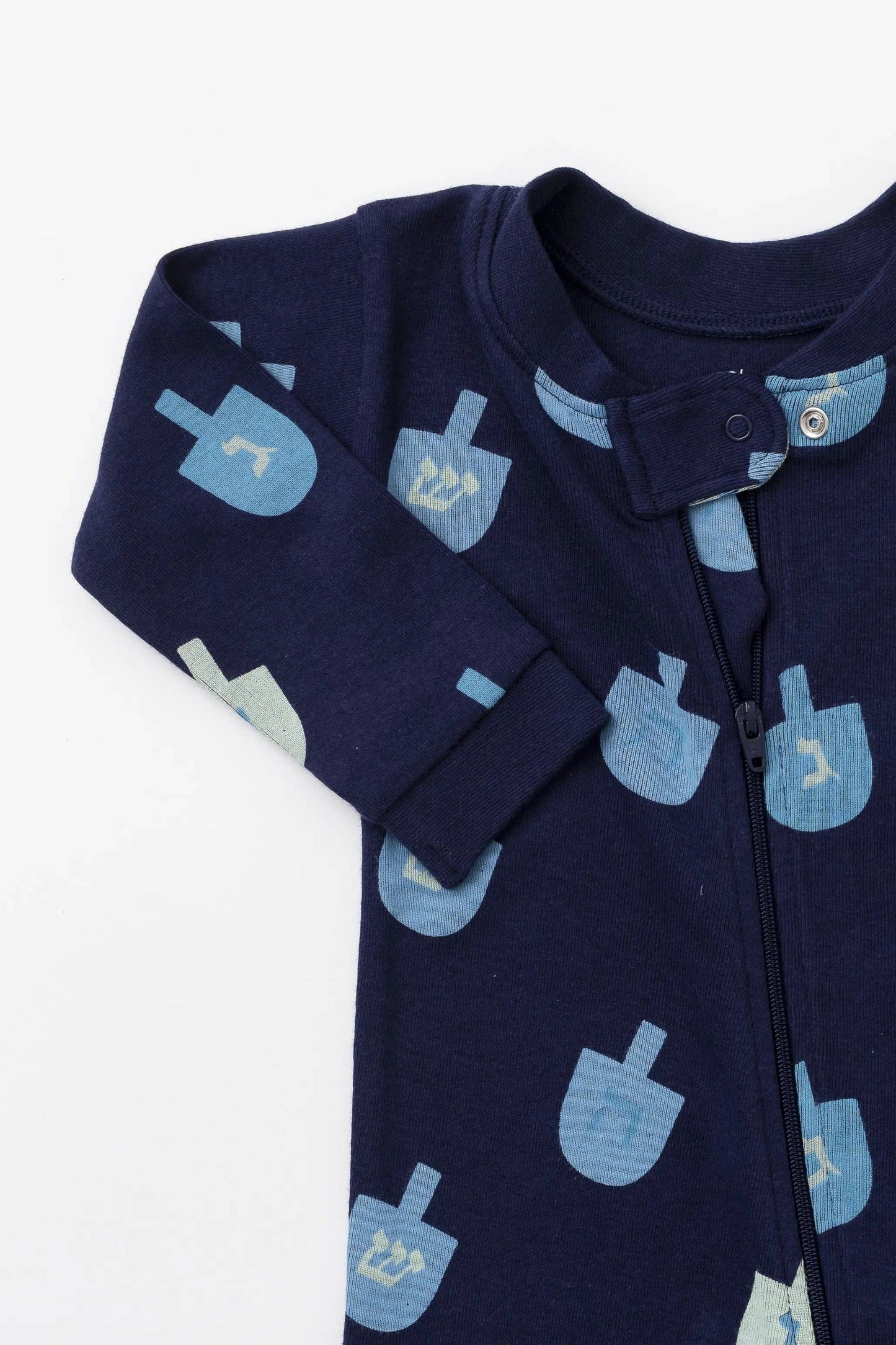 Hanukkah Dreidels Holiday One-Piece Baby Pajamas