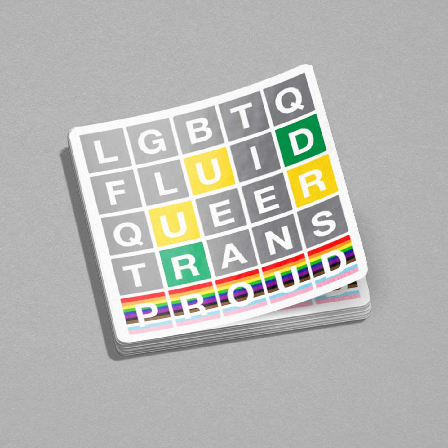 Pride Wordle Sticker | Proud LGBTQ Queer Trans Decal