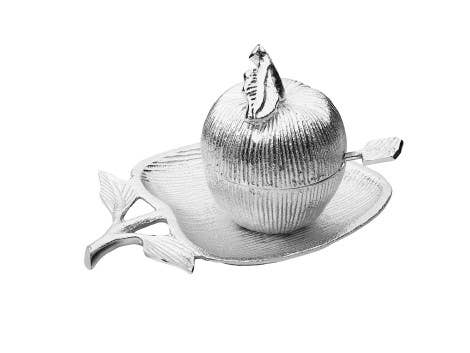 Apple Shaped Dish with Removable Honey Jar